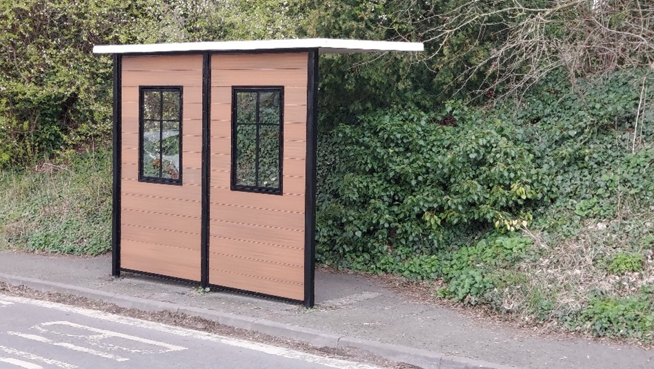 Modernised bus shelter